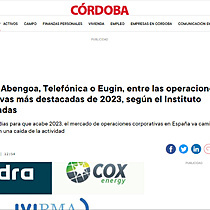 ITP Aero, Abengoa, Telefnica o Eugin, entre las operaciones corporativas ms destacadas de 2023, segn el Instituto Coordenadas